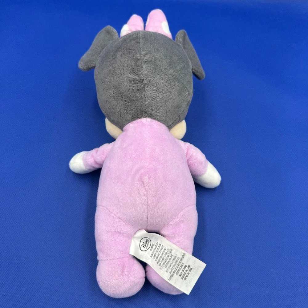 Disney Minnie Mouse Nursery Plush Lavender Polka Dot Bow 12